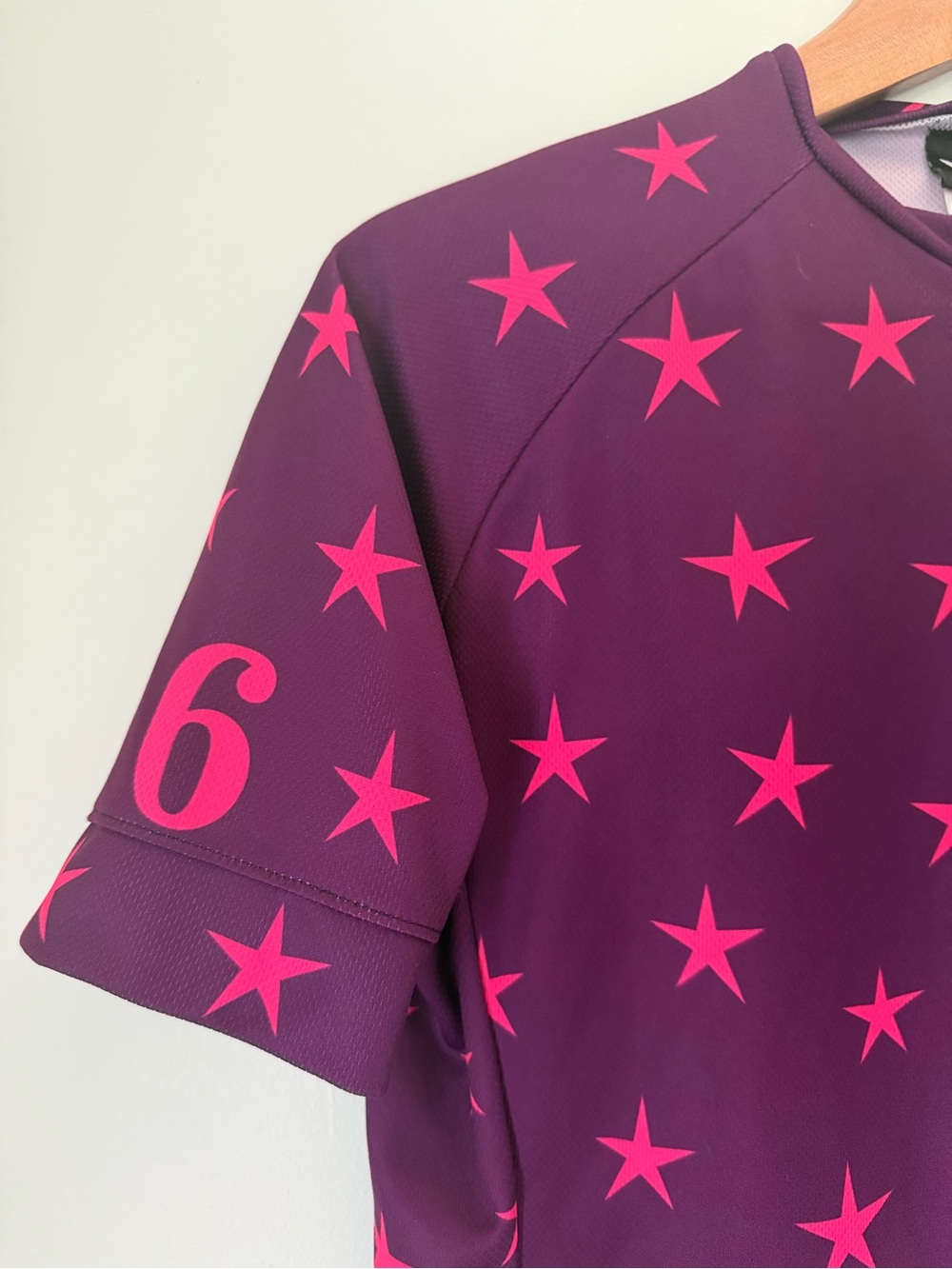 Twin Six Women’s Large Purple Pink Star Cycling Jersey USA Made Full Zip Bike - Picture 2 of 7